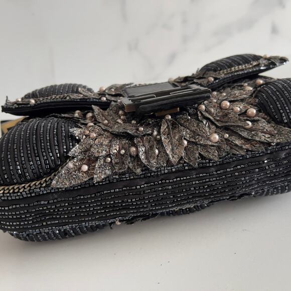 Vintage Fendi Deep Jungle Beaded Embroidery Baguette - Picture 12 of 12